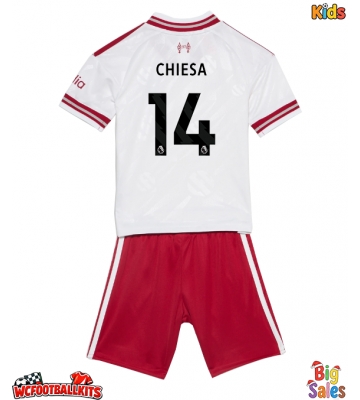 Liverpool Federico Chiesa #14 Replica Away Stadium Kit for Kids 2026-27 Short Sleeve (+ pants)